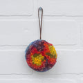 Mini Puff Ornament | Fiber Sculpture, Rainbow 6