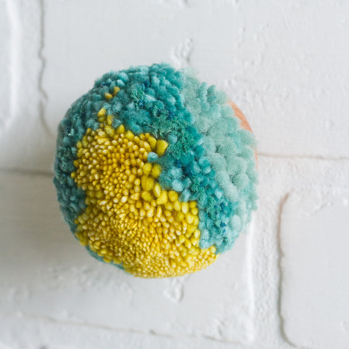 Mini Puff | Teal, Seafoam and Chartreuse