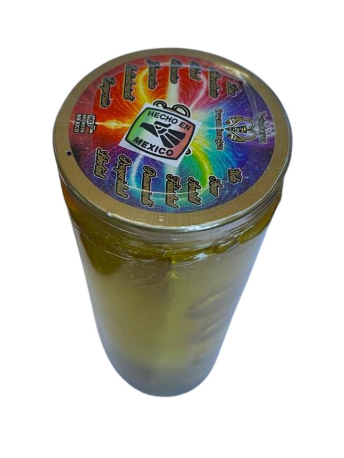 Money Drawing Gilded Candle: Attract Wealth & Financial Abundance ( Ven Dinero )