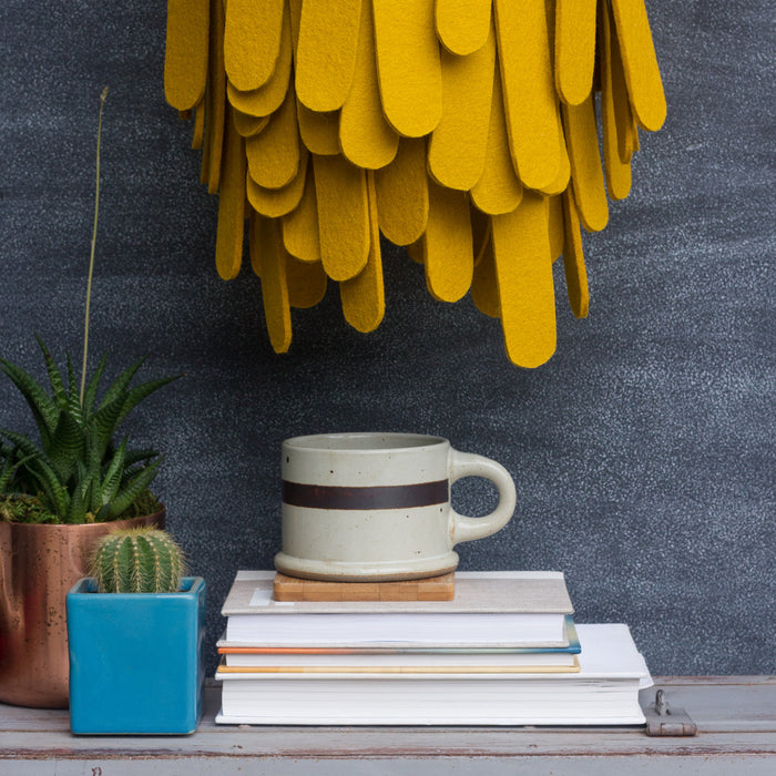 Mustard Felted Wool Pendant Lamp