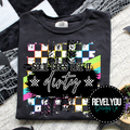 Neon Checkered White Some Girls Like It Dirty -  PNG