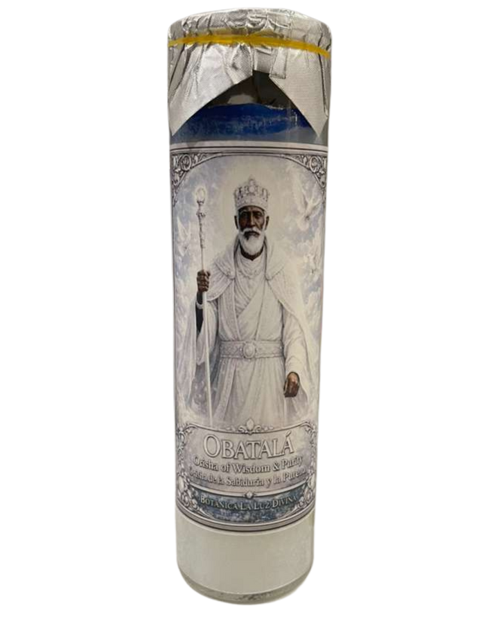 Obatalá Candle · Veladora de Obatalá – Wisdom, Peace, Clarity & Spiritual Balance