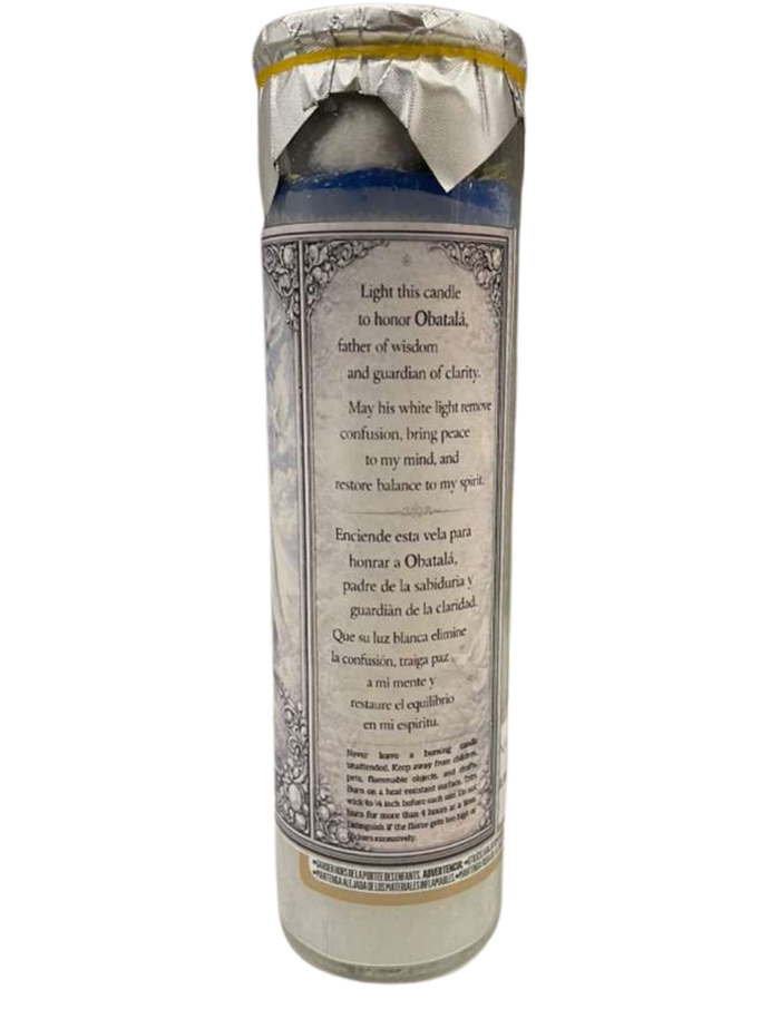Obatalá Candle · Veladora de Obatalá – Wisdom, Peace, Clarity & Spiritual Balance