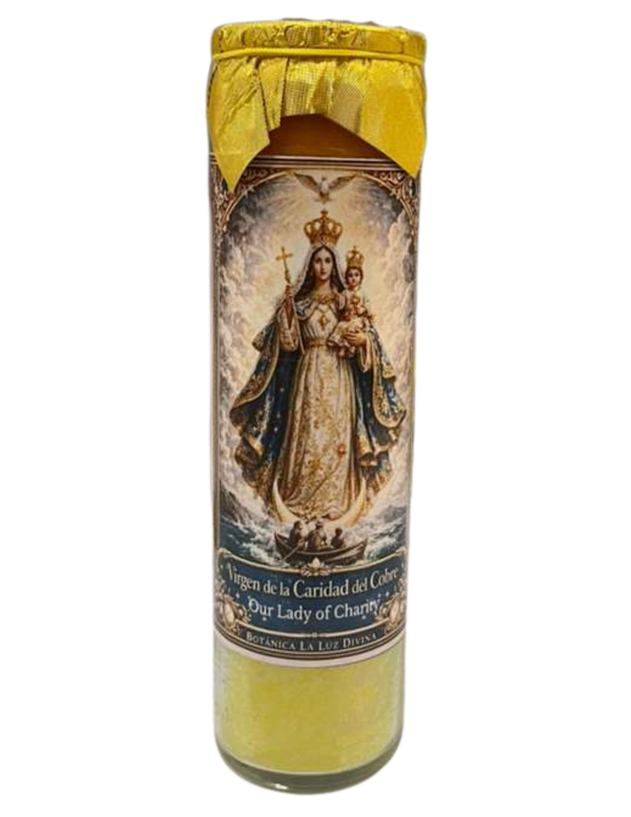 Our Lady of Charity Candle · Virgen de la Caridad del Cobre – Comfort, Protection & Family Blessings