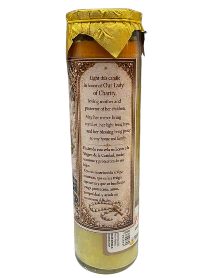 Our Lady of Charity Candle · Virgen de la Caridad del Cobre – Comfort, Protection & Family Blessings