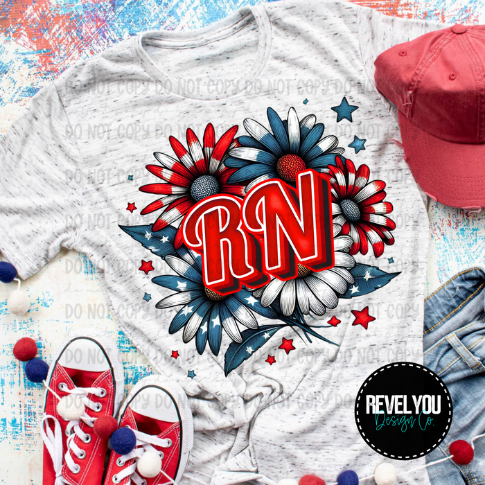 Patriotic Floral RN - PNG