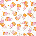 Pink Candy Corn Cocktail Napkin