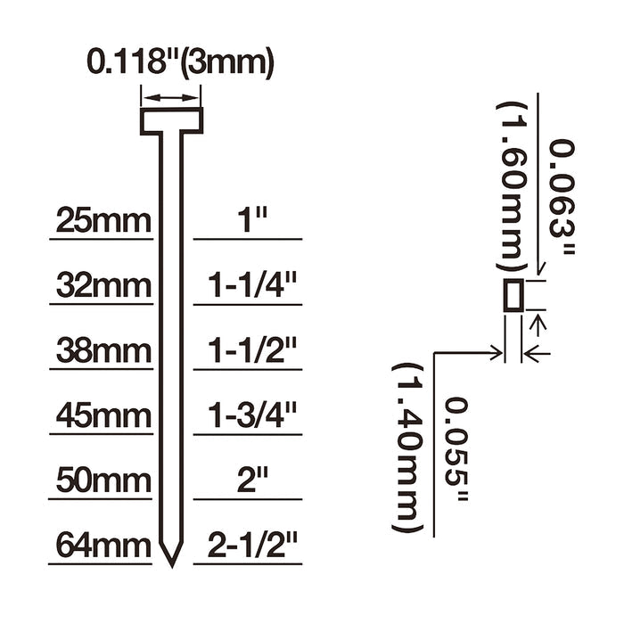 Pneumatic 16-Gauge 2-1/2" Straight Finish Nailer (2nd Generation)