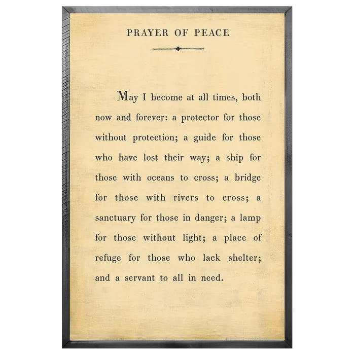 Prayer of Peace - Poetry Collection Art Print