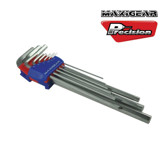 Precision Maxigear Hex Key & Extractor - 9 Piece Metric/Imperial