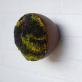 Puff Collection | Fluffy Green Wools in Vintage Teak Bowl