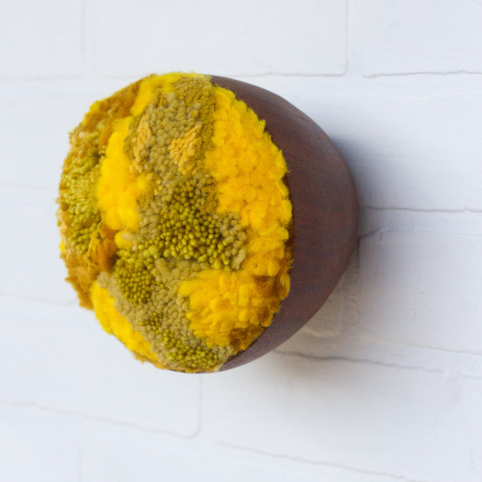 Puff Collection | Fluffy Yellows in Vintage Teak Bowl