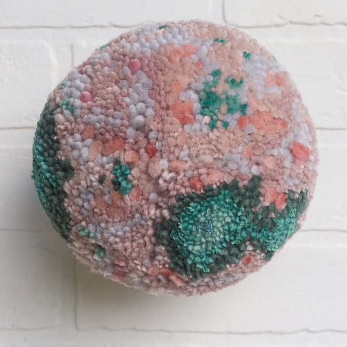 Puff Fiber Sculpture | Pink + Green