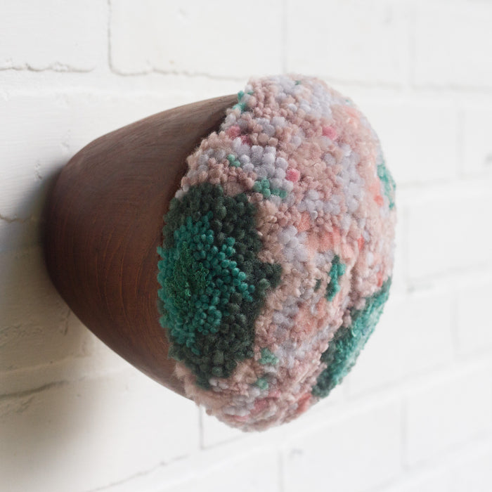 Puff Fiber Sculpture | Pink + Green