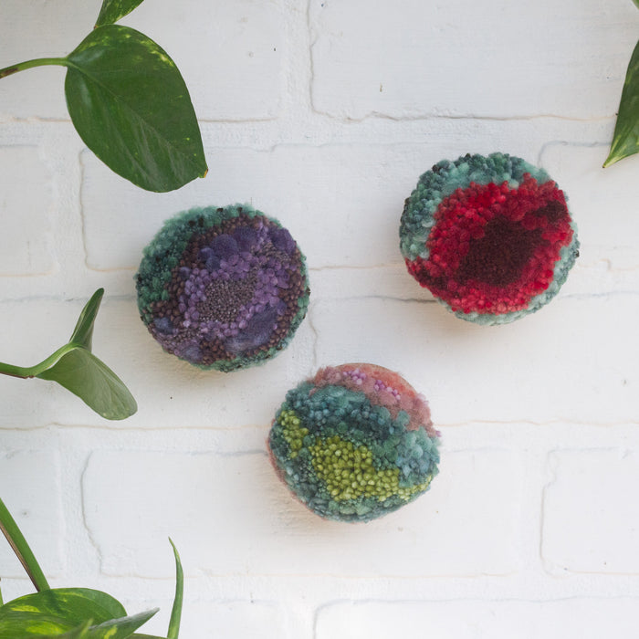 Puff Trio | Mini Puff Set in Berry + Purple + Green