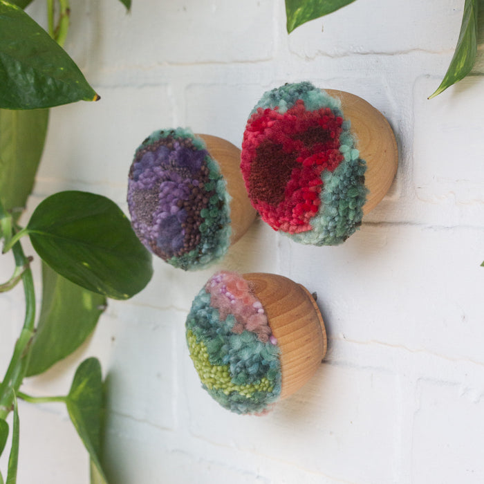 Puff Trio | Mini Puff Set in Berry + Purple + Green