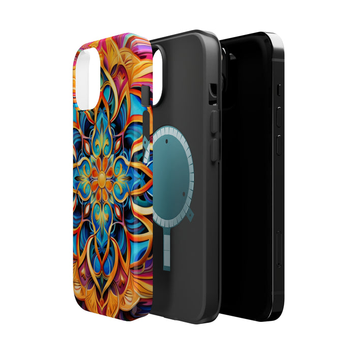Radiant Mandala Phone Case: Embrace the Harmony. MagSafe Tough Cases