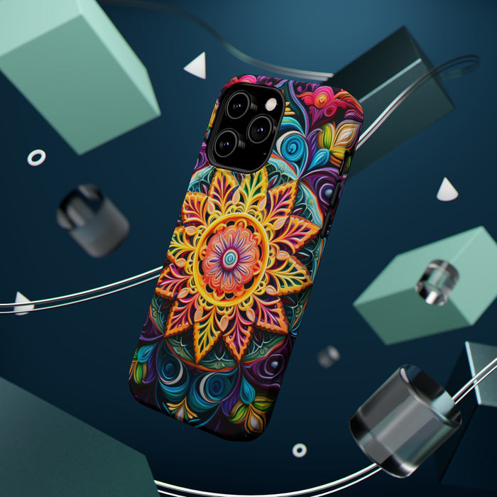 Radiant Mandala Phone Case: Embrace the Harmony. MagSafe Tough Cases
