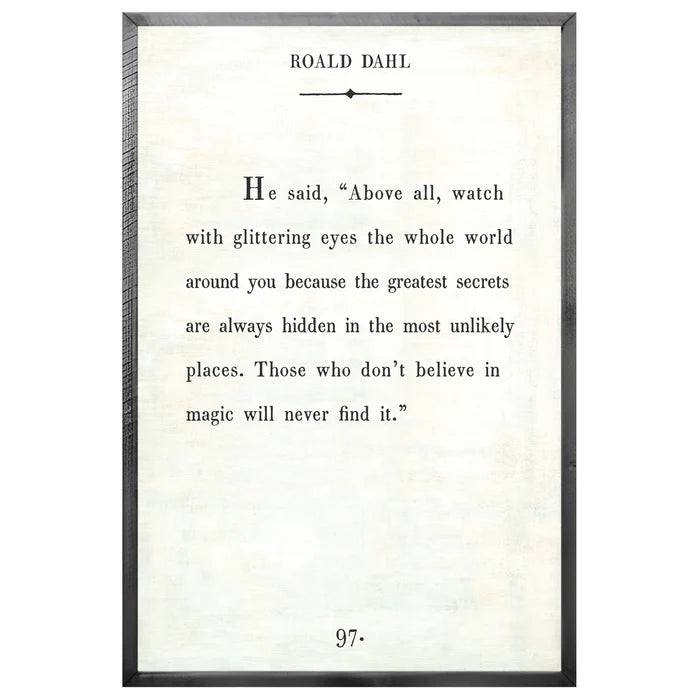Roald Dahl - Book Collection Art Print