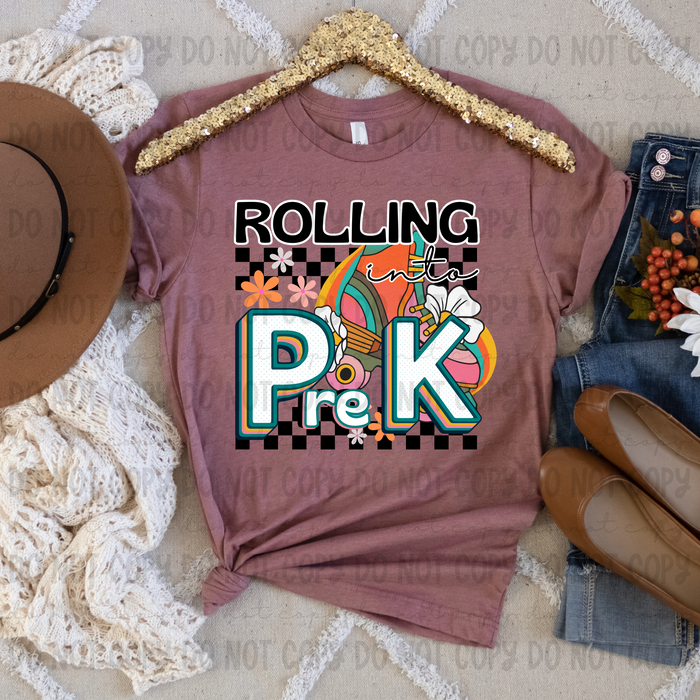 Rolling Into Pre K Pink - PNG