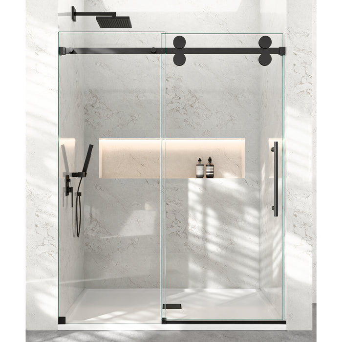 SD05-4 Framless Single Sliding Shower Door With Four Rollers Hardware Kits