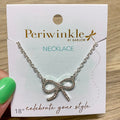 Silver Crystal Bow Necklace - Lyla's: Clothing & Gifts - Online and Rockwall Texas Boutique