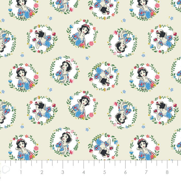 Single Layer Cotton Blanket - Snow White Wreaths Cream Cotton