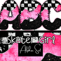 Skater Girl - A-Z & 0-9 - LIMITED SET!