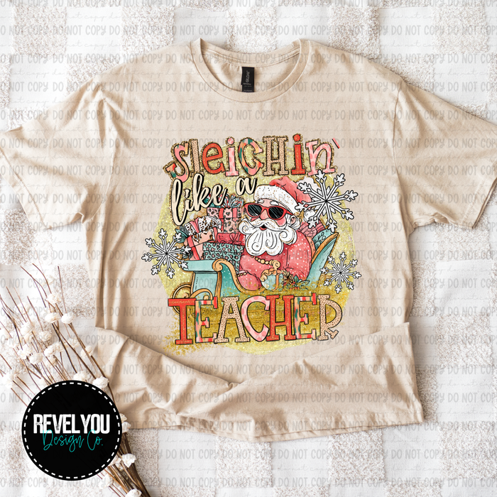 Sleighin' Like A Teacher - PNG