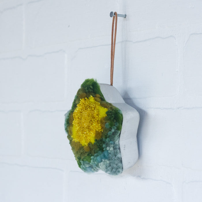 Star Puff Ornament | Chartreuse + Green 1