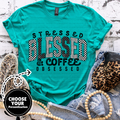 Stressed Blessed Obsessed Black - Customize Yours - PNG