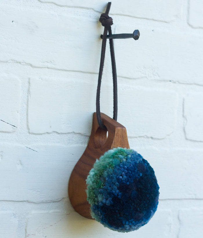 Sundae Collection | Vintage Teak Teacup Holder Puff | 04