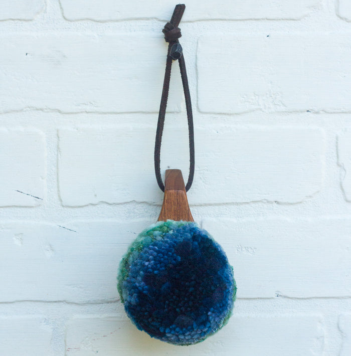 Sundae Collection | Vintage Teak Teacup Holder Puff | 04