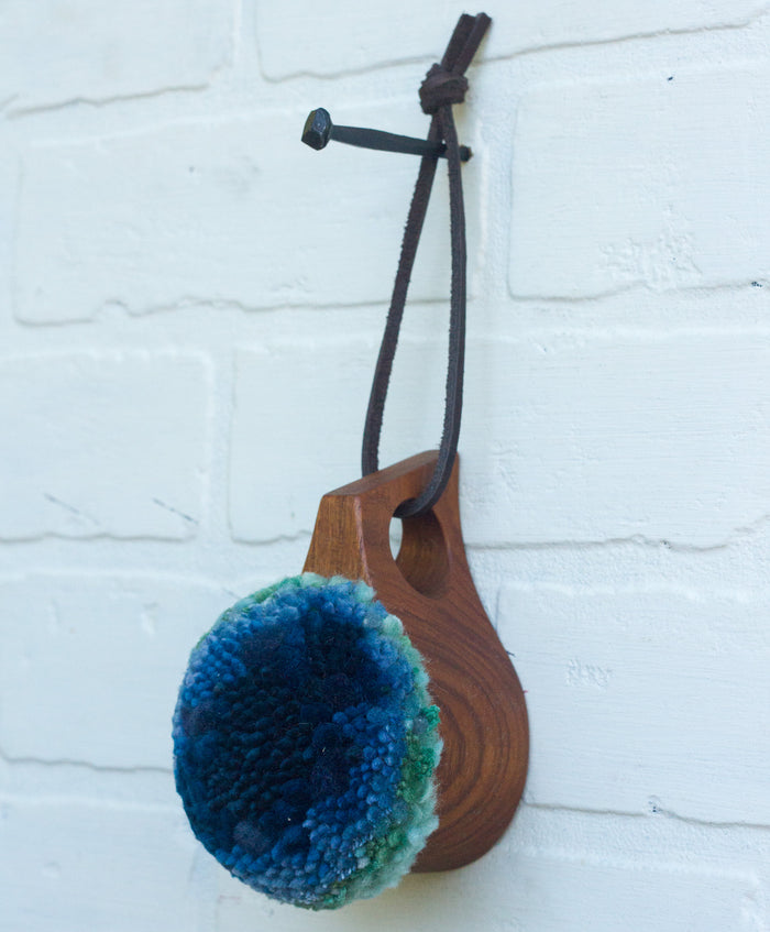 Sundae Collection | Vintage Teak Teacup Holder Puff | 04