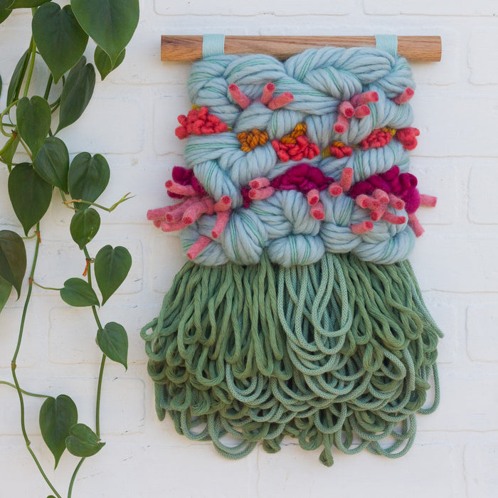Textured Woven Wall Hanging | Spring Blooms