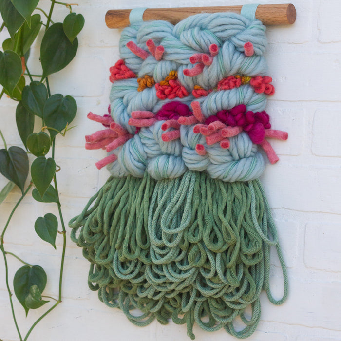 Textured Woven Wall Hanging | Spring Blooms