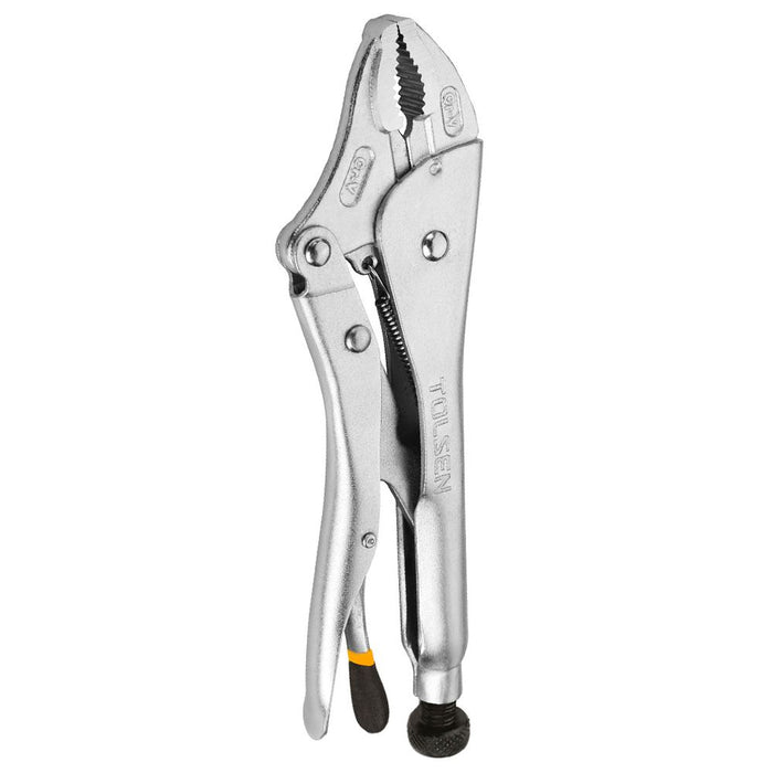 TOLSEN 10049 250mm locking pliers, unpackaged, showing curved jaws and release lever