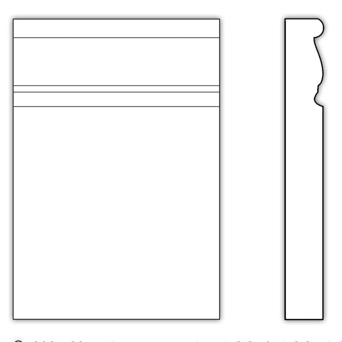 Traditional Plynth Block ,  5 1/2"w x 8"h x 1"d Accessories White River Hardwoods