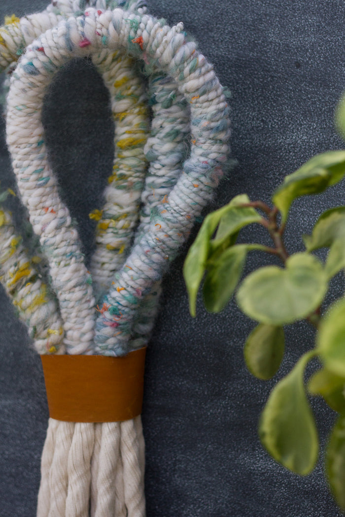 Triple Wrapped Rope Woven Wall Hanging | Made with Puff Scrap Fibers