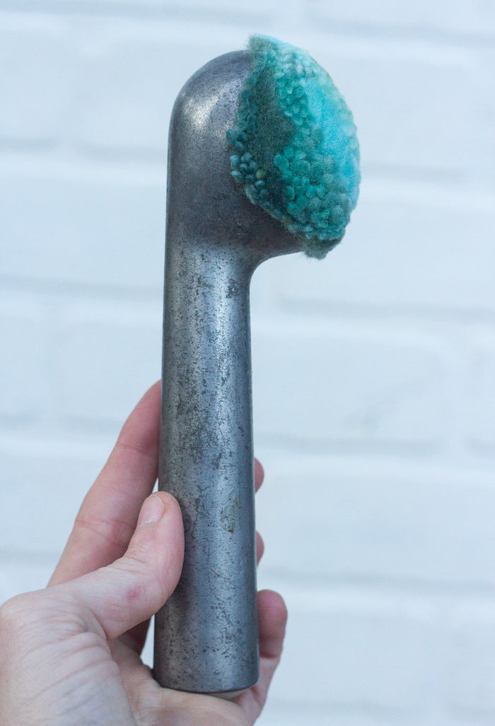 Vintage Chunky Handle Ice Cream Scoop | Chartreuse + Turquoise with Grey Bottom