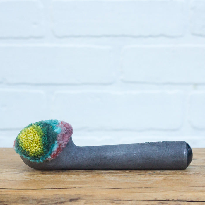 Vintage Chunky Handle Ice Cream Scoop | Pink Rainbow with Black Bottom