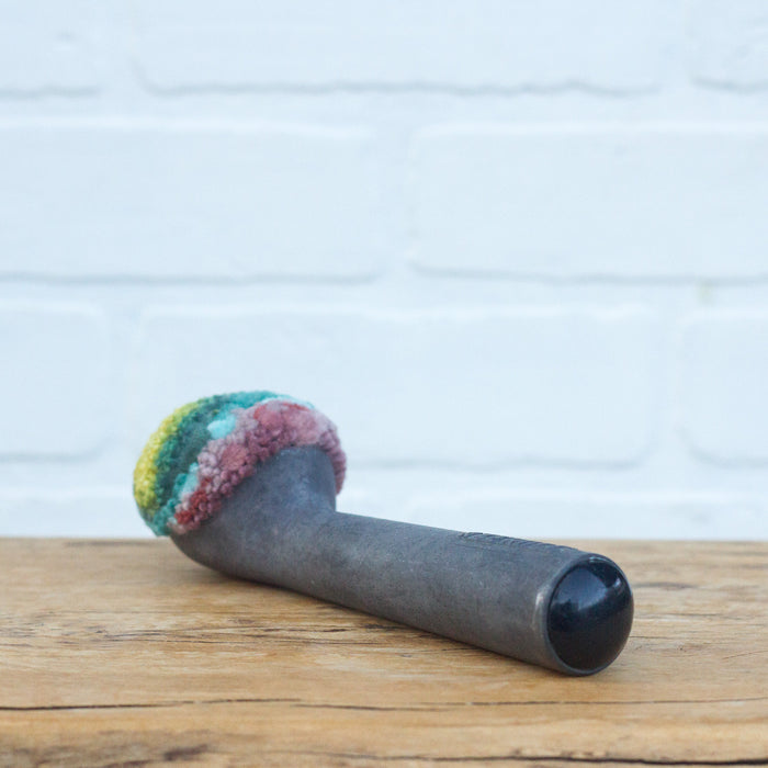 Vintage Chunky Handle Ice Cream Scoop | Pink Rainbow with Black Bottom