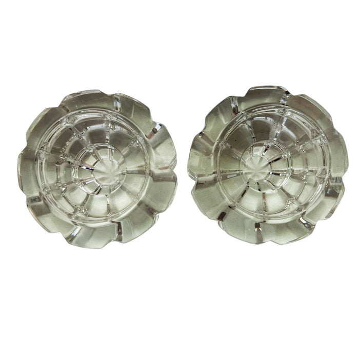 Vintage Crystal Candle Holder Pair
