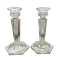 Vintage Crystal Candle Holders - A Pair