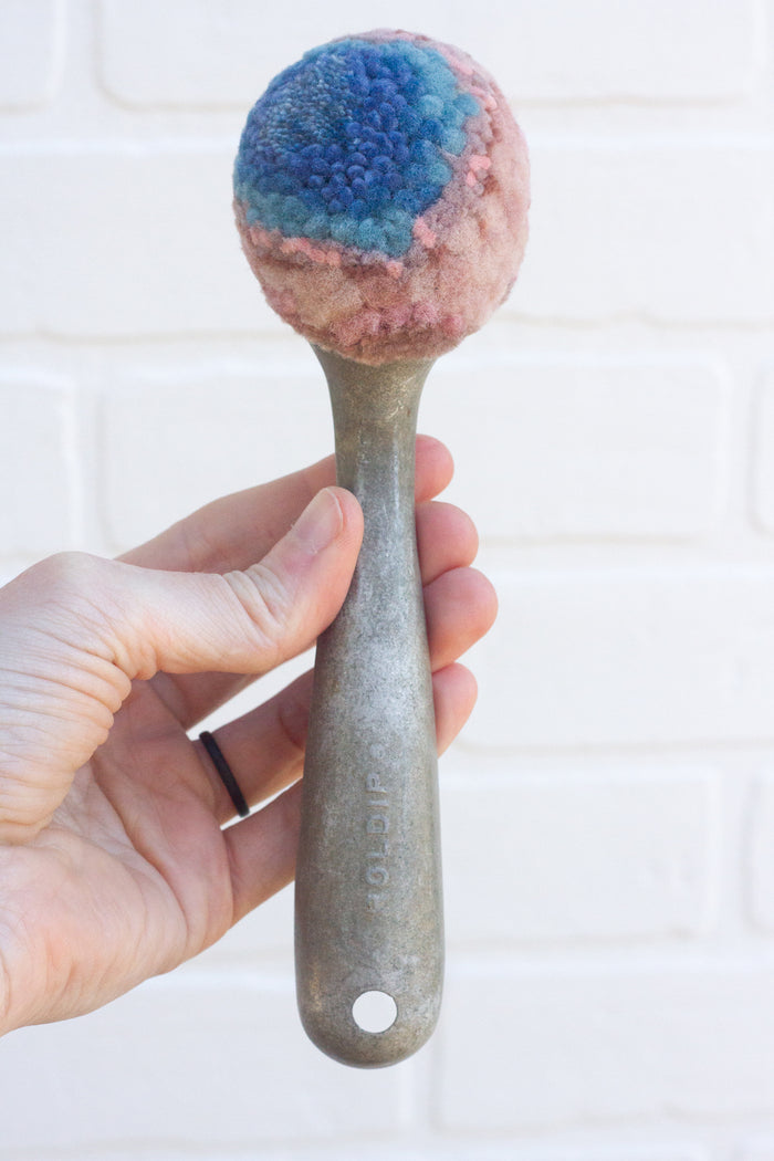 Vintage Ice Cream Scoop Puff | Blue + Pink
