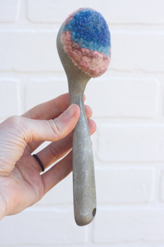Vintage Ice Cream Scoop Puff | Blue + Pink
