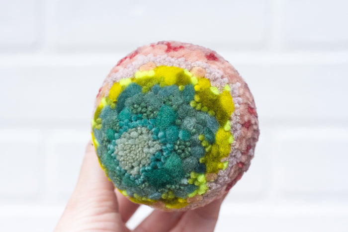 Vintage Jell-O Mold Puff | Neon + Pink