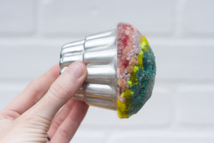 Vintage Jell-O Mold Puff | Neon + Pink