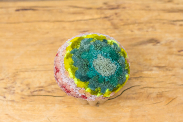 Vintage Jell-O Mold Puff | Neon + Pink