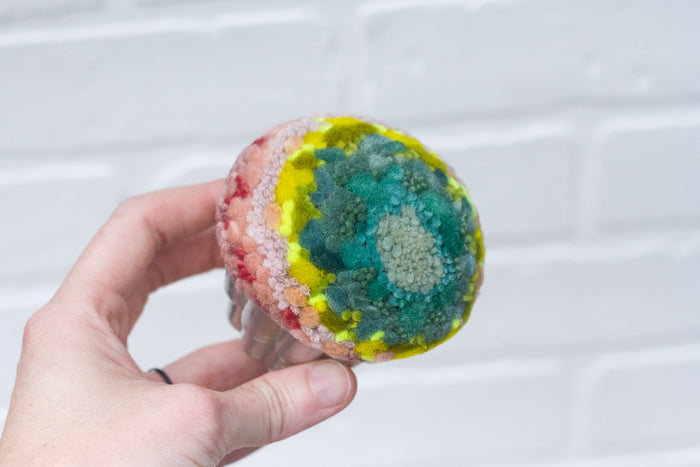 Vintage Jell-O Mold Puff | Neon + Pink